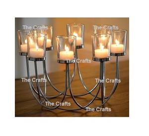 <b>Set</b> Of 2 Different Sizes <b>Candle</b> Holder In Metal Black And Gold Color <b>Candle</b> Holder For Home Hotel Decoration - Product Image 2