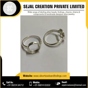 Top vente 925 tasse Sandblast Design composants de bague en argent prix de gros économique pour la fabrication de bijoux - Product Image 5