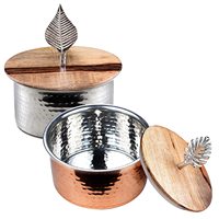 Boîte en acier inoxydable avec couvercle en bois, rangement de cuisine, alimentaire, capacité 401-500 ml, multifonction, design contemporain
