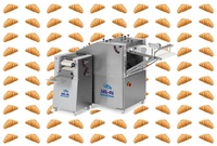 Machine de fabrication de croissants, machine de découpe et d'arrondi de croissants, machine de remplissage de croissants de chocolat, dispositif de préparation rempli