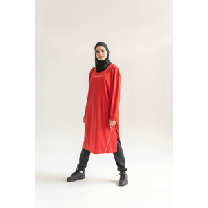 เสื้อแบรนด์แฟชั่นพร้อมระบบหายใจขนาดเล็กสำหรับกีฬาที่ใช้งานแฟชั่นสไตล์อิสลามเจียมเนื้อเจียมตัว - Product Image 1