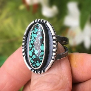 Top Selling Genuine Mohave Turquoise Pink Opal Copper Gemstone 925 Solid Sterling Silver Dainty Promise Boho <b>Ring</b> <b>for</b> <b>Women</b> - Product Image 1