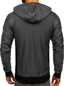 Felpa con cappuccio da uomo di alta qualità all'ingrosso di alta qualità per tute da uomo Casual di vendita calda di colore soild - Product Image 5