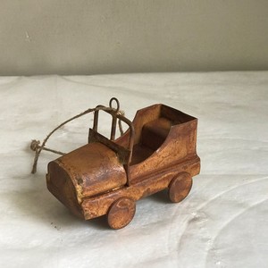 Ornement suspendu rustique pour arbre de noël, ornement métallique, brun, camion de réservoir d'huile, pour décoration de noël, ornement d'arbre, ornement - Product Image 3