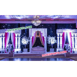 Etapa de indio tradicional ceremonia de boda de fibra tallada boda Mughal etapa - Product Image 1