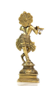 Latón artesanía Señor Krishna flauta estatua Murlidhar krishna estatua latón casa y Templo decoración ídolo - Product Image 3