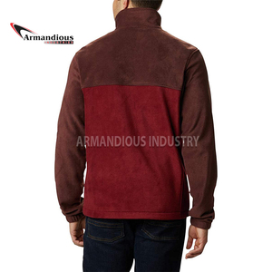 Vente en gros Logo personnalisé hommes hiver polaire veste réversible avec col montant - Product Image 5