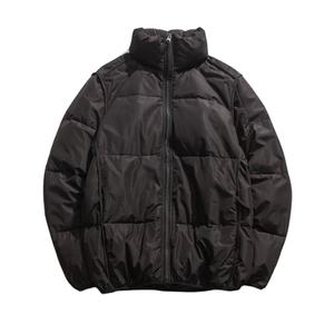 Veste matelassée légère avec logo personnalisé OEM pour hommes et femmes, blanc à capuche chaud pour l'hiver avec logo avant - Product Image 1