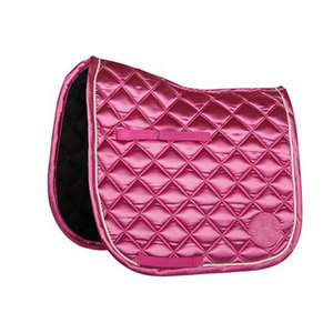 Almohadilla de terciopelo de lujo con cristales para silla de montar - Almohadilla acolchada premium para salto ecuestre con ribete de diamantes de imitación y logotipo personalizado para eventos de espectáculos ecuestres - Product Image 3
