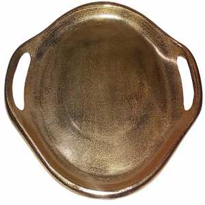 Plateau de service décoratif pour salade en acier inoxydable fait main de forme personnalisée avec finition polie pour la maison et la restauration - Product Image 1