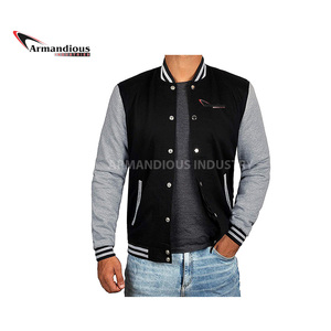 OEM Custom Leather Shoulder Sleeve Bomber <b>Baseball</b> Flight Letterman Varsity <b>Jacket</b> <b>for</b> <b>Men</b> - Product Image 4