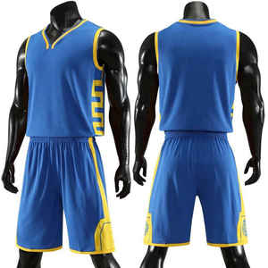 Maillot de basket-ball universitaire personnalisé unisexe, cousu, 100% polyester, antibactérien, col en V, maillot de basket-ball personnalisé - Product Image 1