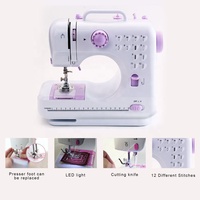 Machine à coudre électrique mini 12 points, carrée, en plastique, simple, durable, pratique, pour quilting et surjet, UK/US/EU/AU