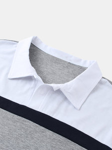 Vente en gros de polo à manches courtes de style vintage pour hommes 100% coton respirant écologique multicolore teint uni tricoté - Product Image 4