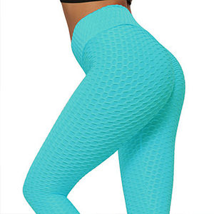 Pantalones de Yoga anticelulíticos de cintura alta para mujer, mallas ajustadas para gimnasio, colores atractivos, precio al por mayor corto - Product Image 4