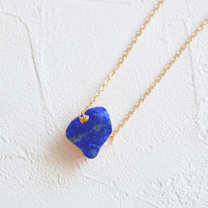 925 argent Sterling brut Lapis Lazuli haut percé perles naturelles délicat plaqué or à la mode pierre de naissance famille collier cadeau bijoux - Product Image 3