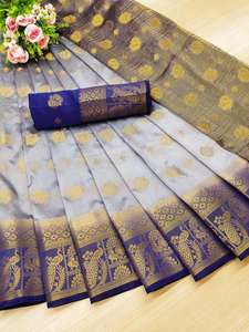 Dernière mode Banarasi Saree en soie au prix de gros dans le vêtement ethnique ethnique - Product Image 5