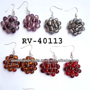 Beaded Earrings Jewelry Fashion costume Artificial Indian Handmade Handicrafts Jewelry Manufacturer Exporter