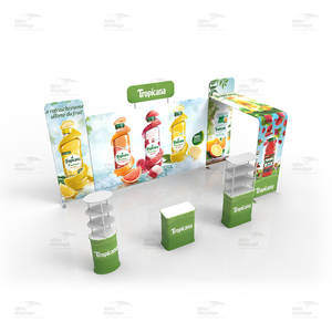 <span class=keywords><strong>Stand</strong></span> d'exposition portable <span class=keywords><strong>pliable</strong></span> 10x20 pieds en aluminium léger avec étagère pour la restauration et les foires - Product Image 3