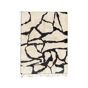 Alfombra de seda marroquí, alfombras de área de lana anudada a mano, alfombras de lana marroquí - Product Image 6