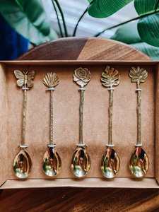 Cubiertos elegantes para hoteles, cubiertos, utensilios de cocina, tenedor, cuchara, múltiples diseños, mango de latón con juego de PVD dorado - Product Image 4