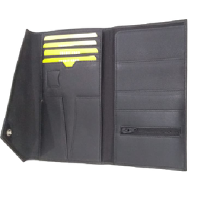 Ladies Genuine Cowhide Leather <b>Wallet</b> Multi-Color Long Candy Pattern Embroidery Zipper Closure <b>RFID</b> <b>Protection</b> Polyester - Product Image 3