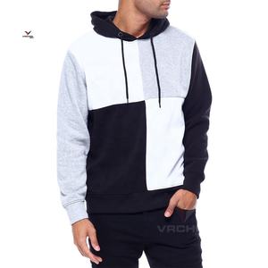 Vente en gros OEM pour hommes 100% coton pull-over sweat-shirt à capuche multicolore personnalisé tricoté solide imprimé à la mode polaire grande taille - Product Image 5