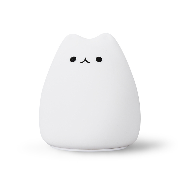 7 цветов Изменение usb мягкий силиконовый животное кошка ребенок комната сна стол ночник лампа