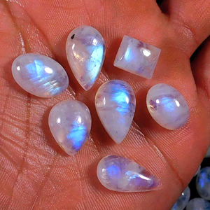 Anillo abierto de piedra lunar, piedra lunar grande de jaspe, piedra lunar naranja, cabujón de cornalina, piedra lunar, joyería de piedra natural de jade, piedra preciosa redonda suelta - Product Image 3