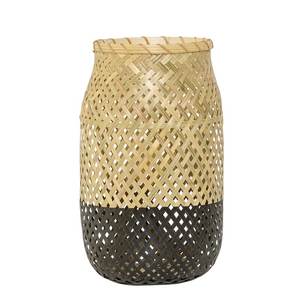 Lanterne en bambou naturel tressé à la main bicolore noire, décoration d'intérieur, taille personnalisée, vente en gros, Wicker King Craft Viet - Product Image 4