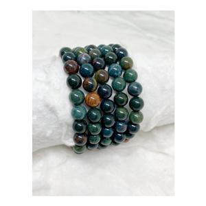 Affordable Price Good Quality Tibetan Buddhism Green Color Meditation Healing 7.5in Round <b>Gemstone</b> Beaded <b>Bracelet</b> - Product Image 1