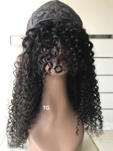 Best Quality of Human Indian Hair Mongolian <b>Bob</b> Kinky Curly 22 Inch Virgin Human Hair <b>Wig</b> at Wholesale Price Machine Double Weft - Product Image 5