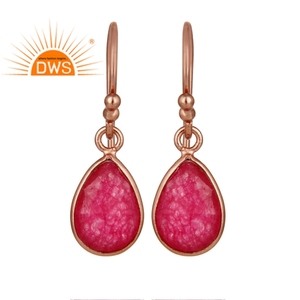 Lunette rouge de luxe, boucles d'oreilles pendantes, accessoires de fabrication de bijoux, argent 925, vente en gros - Product Image 1