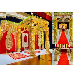 Mandap de mariage indien sculpté en forme de visage d'éléphant, décoration de mandap de mariage indien, mandap traditionnel en forme de visage d'éléphant, New York - Product Image 1