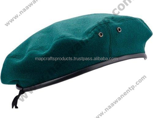 Boina Clásica Vintage de Lana Verde a Rayas, Transpirable, Bordada a Mano, Ajustable, Unisex, para Todas las Estaciones, Uso Diario al Aire Libre - Product Image 6