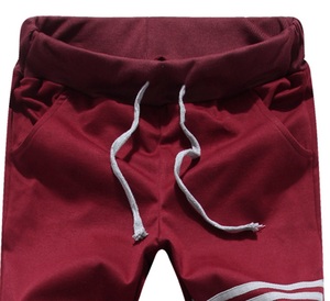 Plain Polyester Men's Stripe Sportswear Tracksuits With Zip Up For Gym Sport Suit - Product Image 3