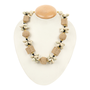 Collar de Conchas Marinas Naturales Hecho a Mano de Alta Calidad, Collar Étnico con Cuentas de Cuerda, Piedra Principal de Ágata, Regalo para Fiesta de Bodas, Importado de la India - Product Image 6