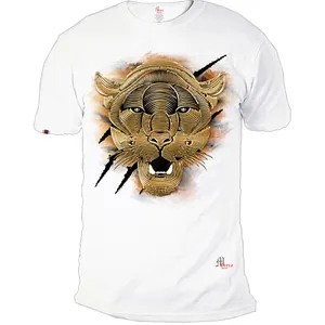 Man Tshirt 100% Premium Katoen Made In Italië Nieuwe Collectie Tiger