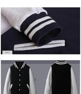 Chaqueta universitaria de béisbol de cuero básica personalizada para hombre, prendas de vestir finas con cuello levantado y diseño de Letterman, nuevo atuendo de bombardero Varisty - Product Image 5