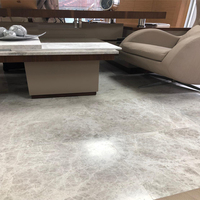Carrelage en marbre texturé gris Tundra 2025, 150x150mm, finition semi-mate polie, fabriqué en Turquie, carrelage pour sol et mur