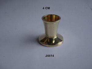 Candelabro cónico de latón de un solo palo, soporte de mesa de Pascuas, regalo de boda, pequeño, Vintage básico, pulido con espejo - Product Image 4