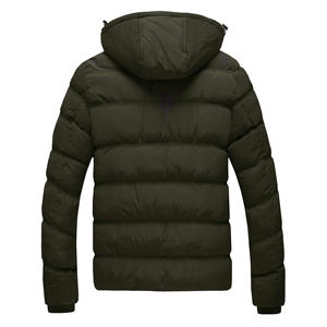 Abrigo acolchado con capucha de diseñador pesado para hombre, chaqueta de invierno con capucha y cremallera para hombre - Product Image 6