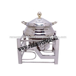 Luxury <b>Buffet</b> Equipment Stainless Steel Chafing Dish Hotel Restaurant Serving Dish With Stand - Product Image 3