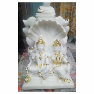 Statue de la déesse en marbre blanc, musulman, de haute qualité, pur italien, Statue assis de livan, avec cisaille pour le culte - Product Image 1