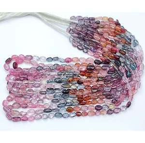 Perles à spinelles naturelles lisses, longueur d'environ 16 pouces, différentes tailles de 6x9mm à 8x11mm, 1 pièce - Product Image 4