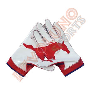 Gants de football américain de haute qualité nom de l'équipe personnalisée conception de Logo gants de football en cuir synthétique paume collante Durable - Product Image 4