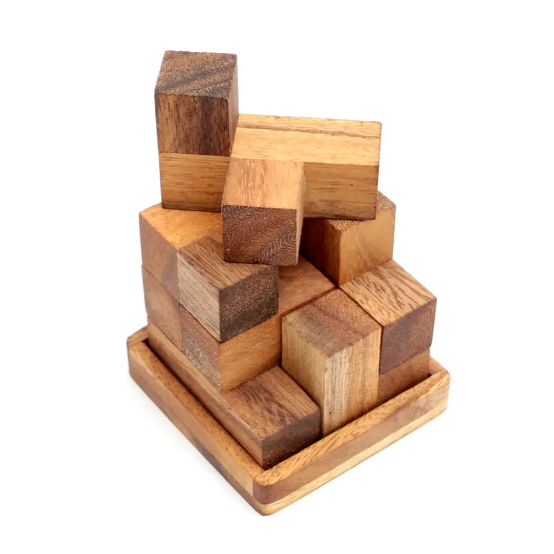 Cubo di Puzzle intelligente in legno Enigma regali unici e Puzzle del cervello per giochi di compleanno adulti per sfida la mente divertente ed educativo