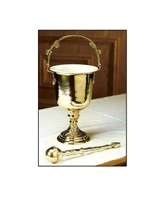 CIBORIUM de iglesia de latón con Cruz, suministros de iglesia de PATEN - Product Image 1