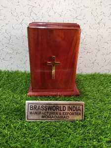 RECTANGLE DE BOIS BRUN FONCÉ BRILLANT Adulte URNE FOURNITURES PAR BRASSWORLD INDE - Product Image 6