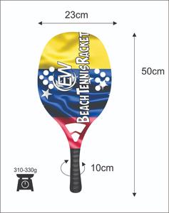 Raquetas de Tenis Playa y Raquetas de Pádel Personalizadas con Logotipos, Combinaciones de Colores, Peso 310-330g, Longitud 50cm - Product Image 4